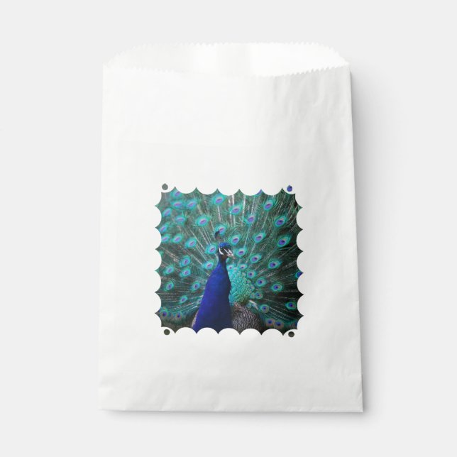 Pretty Peacock Favor Bag (Front)