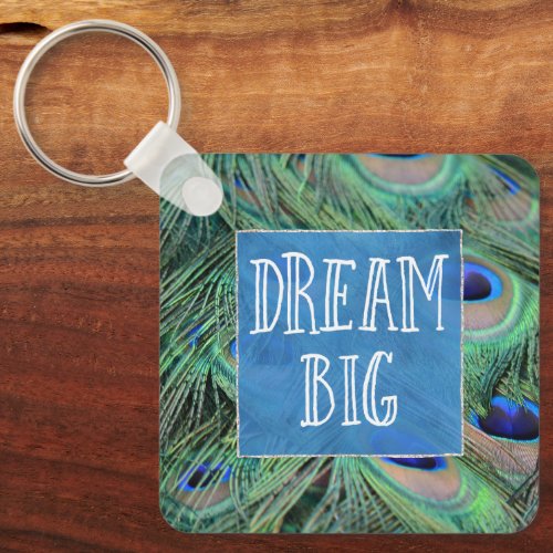 Pretty Peacock Feathers Keychain