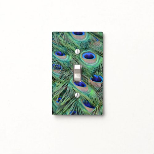 Pretty Peacock Feathers Light Switch Cover