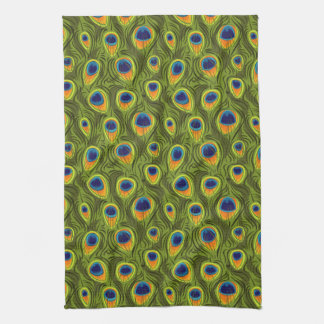 Pretty Peacock Feathers Pattern Towel