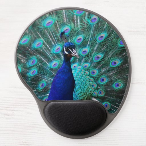 Pretty Peacock Gel Mouse Pad | Zazzle