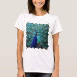 Pretty Peacock Ladies Fitted T-Shirt
