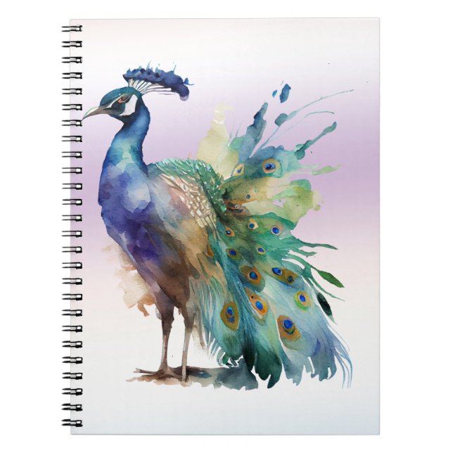 Pretty Peacock Notebook (Front)