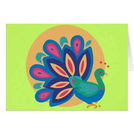 Pretty Peacock One Cards (Front Horizontal)