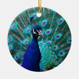 Hand Blown Glass Peacock Ornament -   Peacock ornaments, Peacock  crafts, Feather crafts