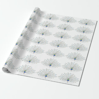 Pretty Peacock Painting Custom Wrapping Paper