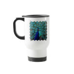 Pretty Peacock Plastic Travel Mug