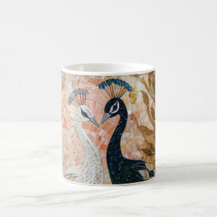 Pretty Peacocks Gold Glam Coffee Mug