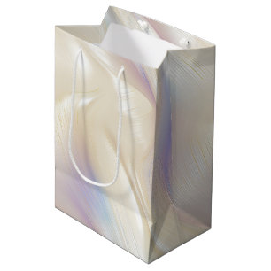 Pretty Pearl Aqua Purple Swirl Medium Gift Bag