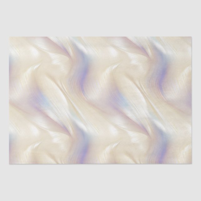 Pretty Pearl Aqua Purple Swirl Tissue Paper (Front)