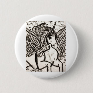 Pretty Pegacorn in Flight Button