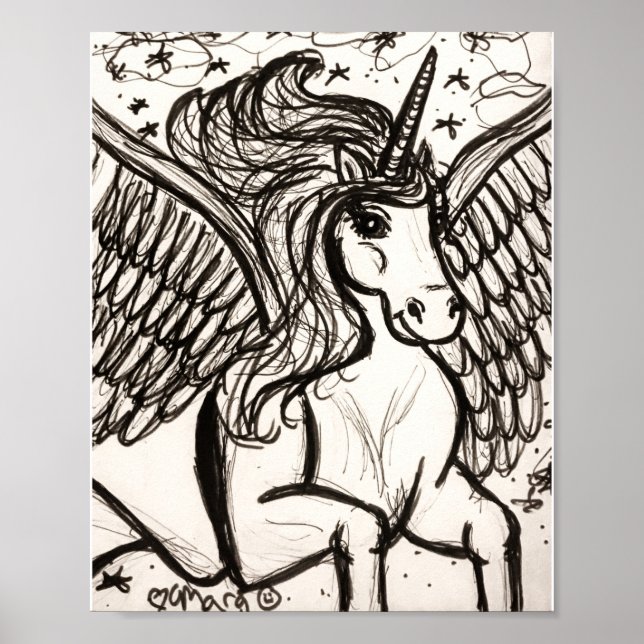 Pretty Pegacorn in Flight Poster (Front)