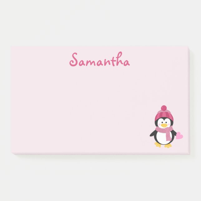 Pretty Penguin Love  Post-it Notes (Front)