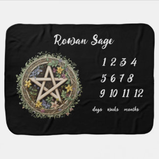 Pretty Pentacle Milestone Baby Blanket