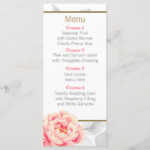 Pretty Peonies Modern Floral wedding menu