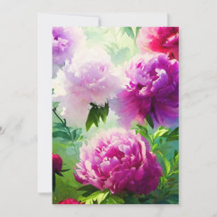 Pretty Peonies Thank You Card