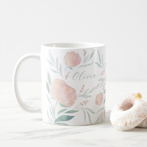 Pretty peony mothers day gift coffee mug