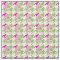 Pretty Perfect pink and green houndstooth