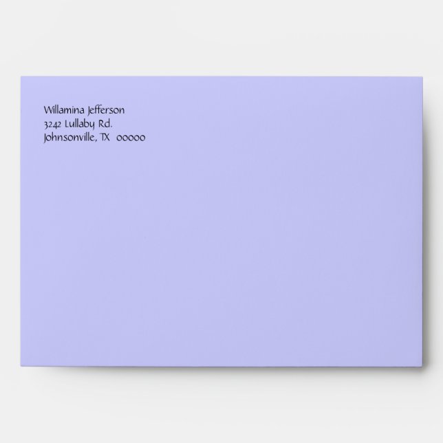 Pretty Periwinkle Blue Polka Dot Envelope (Front)