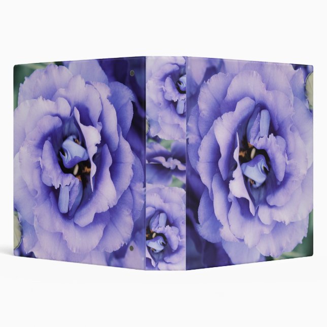 Pretty Periwinkle Flower 3 Ring Binder (Background)