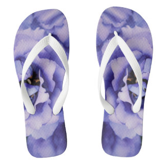 Pretty Periwinkle Flower Flip Flops