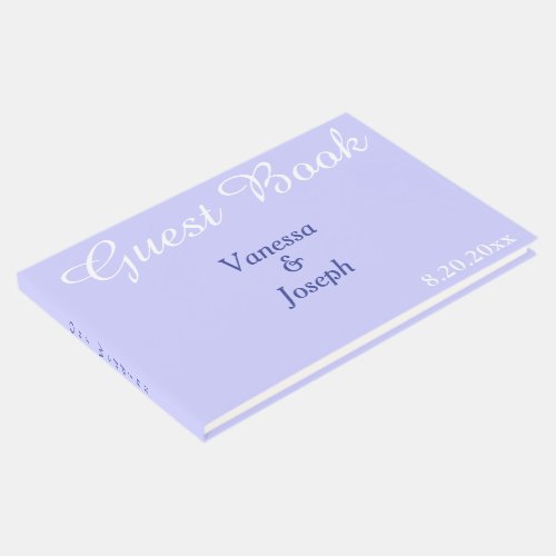 Pretty Periwinkle Wedding Guest Book