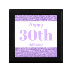 Pretty personalised birthday gift box 30th