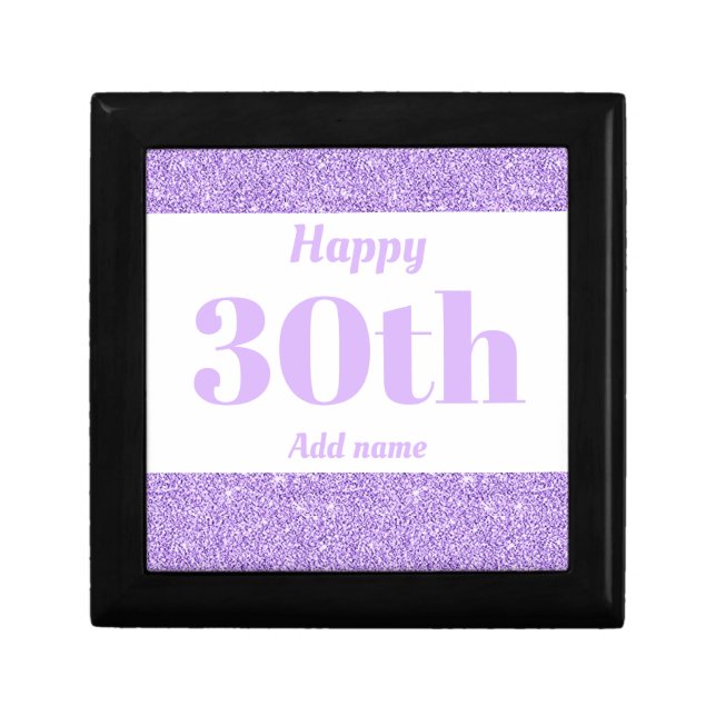 Pretty personalised birthday gift box 30th (Front)