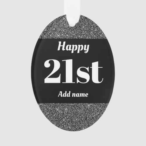 Pretty personalised birthday gift ornament 21st