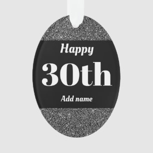 Pretty personalised birthday gift ornament 30th