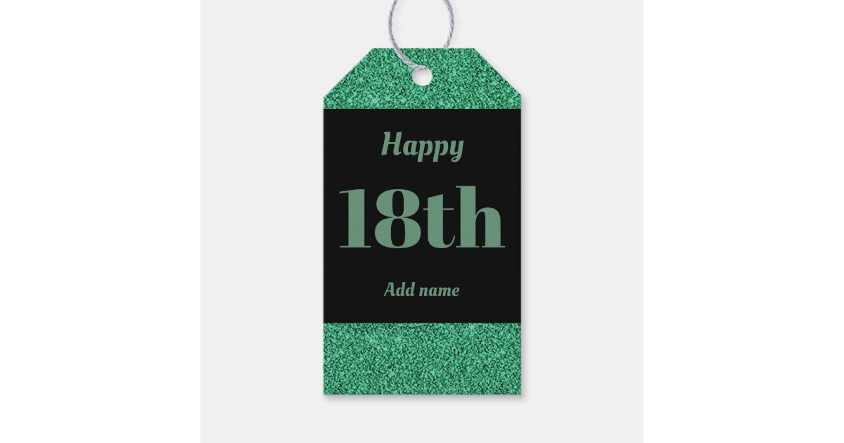 pretty personalised birthday gift tags 18th | Zazzle.com