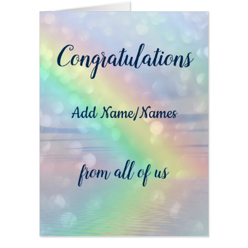 Pretty personalised Congratulations Card