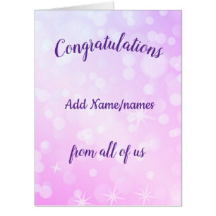 Pretty personalised Congratulations from all of us Card