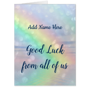 Pretty personalised Good Luck Card