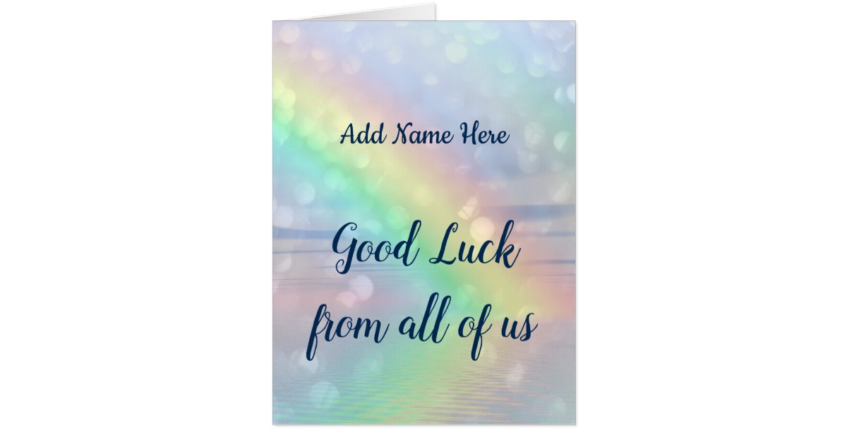 Pretty Personalised Good Luck Card Zazzle 5271