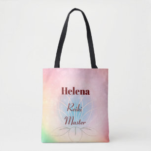 Pretty personalised Reiki Master design Tote Bag