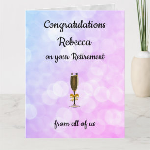 Pretty Personalised Retirement Card