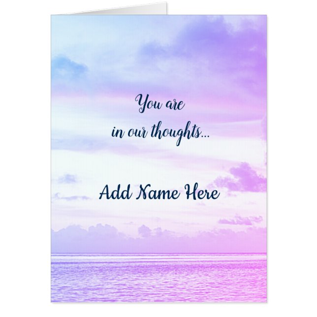 Pretty personalised Thinking of You Card (Front)