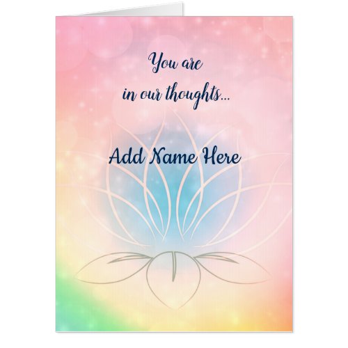 Pretty personalised Thinking of You Card