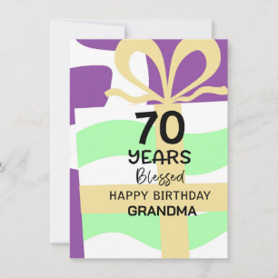 Pretty Personalized 70th Birthday Grandma Blessed