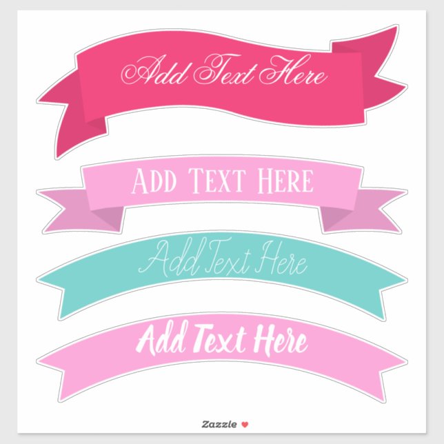 Pretty Personalized Banners Sticker (Sheet)