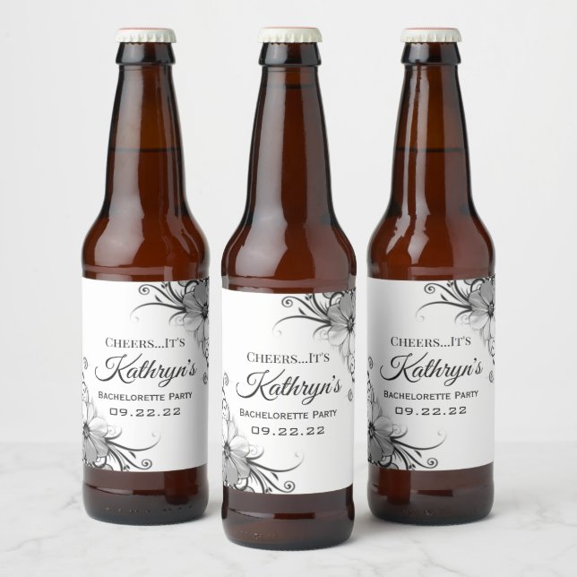 Pretty & Personalized Beer Bottle Label (Bottles)