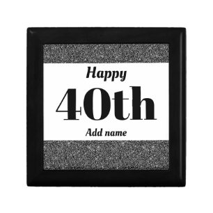 Pretty personalized birthday gift box 40th