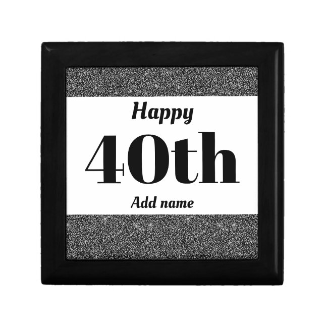 Pretty personalized birthday gift box 40th (Front)