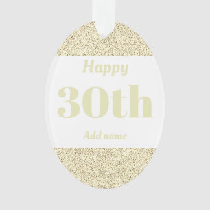 Pretty personalized birthday gift ornament 30th