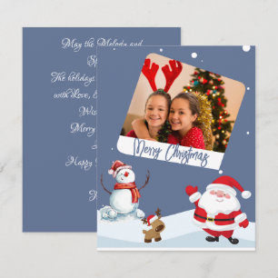 Pretty Personalized Christmas Photo Card