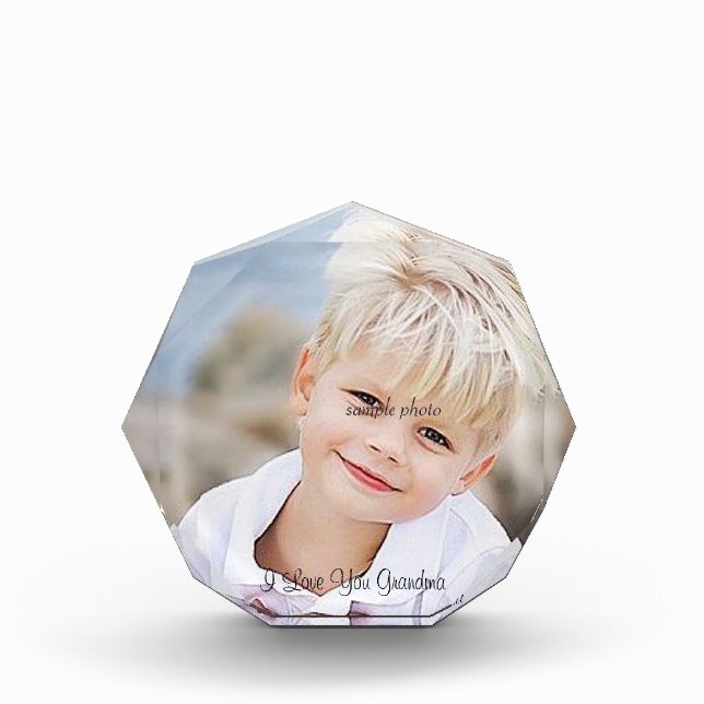 Pretty, Personalized, Custom, I Love You, Photo Block (Front)