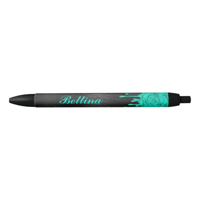 Pretty Personalized Dripping Roses Pen  (Front)