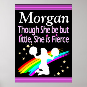 PRETTY PERSONALIZED FIERCE CHEERLEADER POSTER
