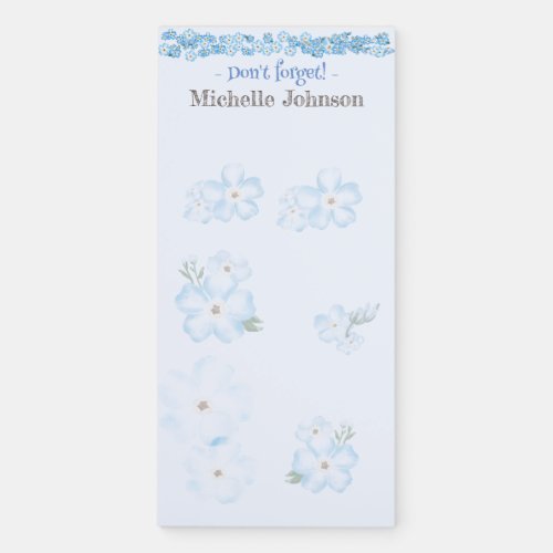 Pretty Personalized Forget_me_not Magnetic Pad